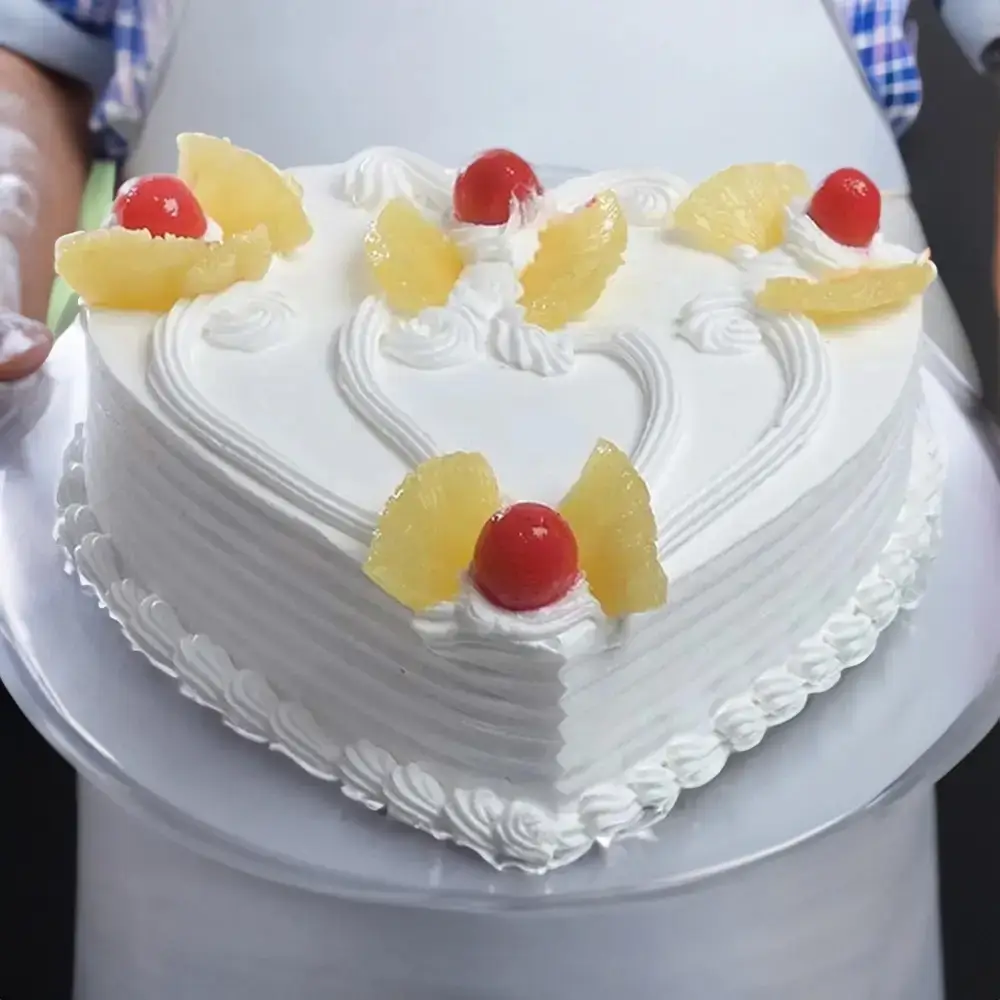 Heart Shaped Pineapple Cake
