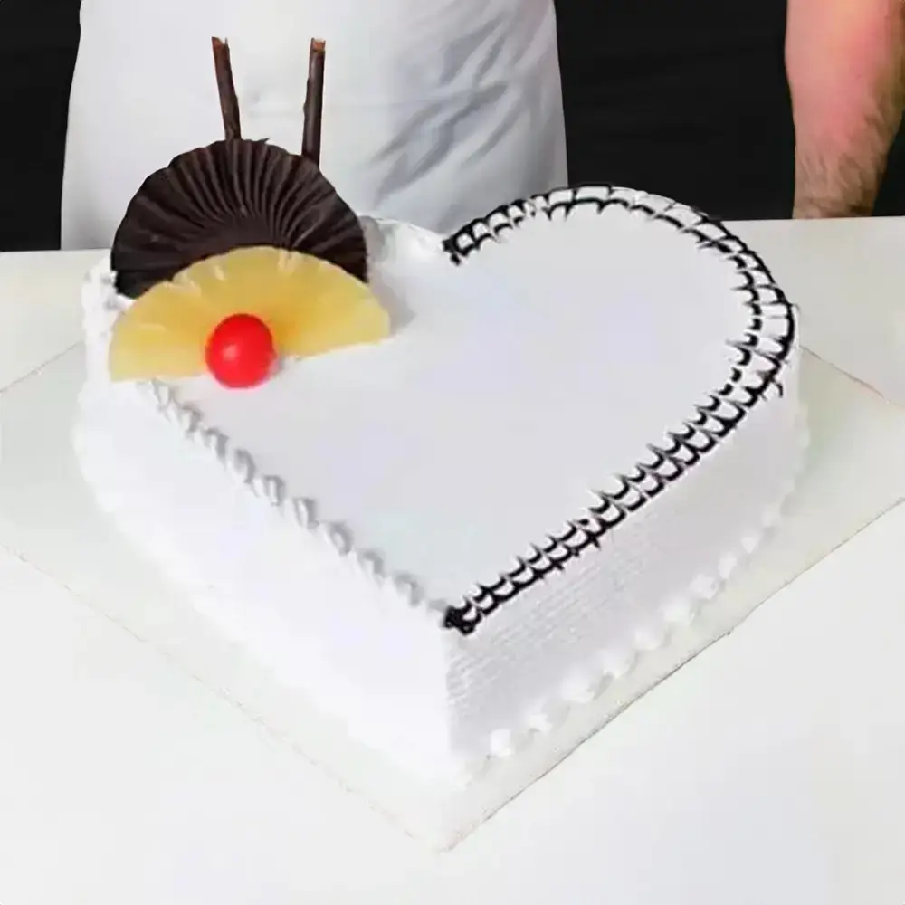 Heart Shaped Vanilla Cake