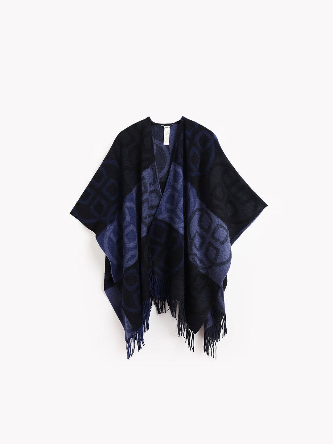 Gant Women Blue Jacquard Scarf