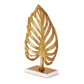 Gold Metal Monstera Leaf Stand
