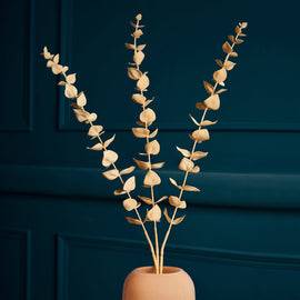 Brown Faux Eucalyptus Spray