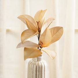 White Faux Magnolia Leaf Spray