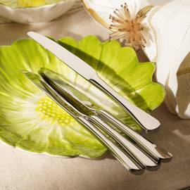Set of 4 Silver Stainless Steel Dessert Knives