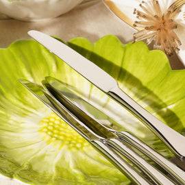 Set of 4 Silver Stainless Steel Dessert Knives