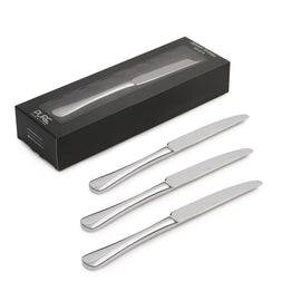 Set of 4 Silver Stainless Steel Dessert Knives