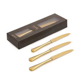 Set of 4 Gold Stainless Steel Dessert Knives