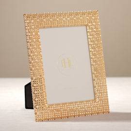 Gold Plated Intertwisted Metal Photo Frame - Large