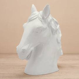 Cream Polyresin Horse Head Figurine