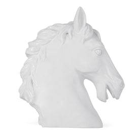 Cream Polyresin Horse Head Figurine