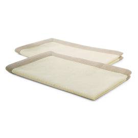 Set Of 2 Light Yellow Cotton Placemats