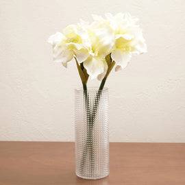Ivory Amaryllis Faux Flower Stem - Single