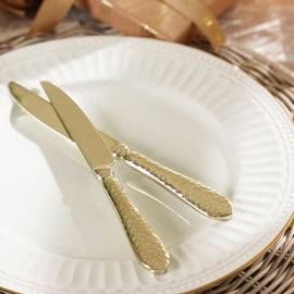 Set of 6 Gold Stainless Steel Dessert Knives