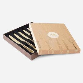 Set of 6 Gold Stainless Steel Dessert Knives