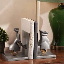 Grey and Gold Decorative Scooter Bookend