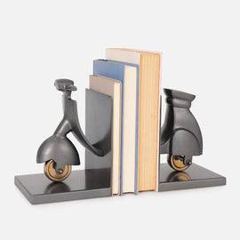 Grey and Gold Decorative Scooter Bookend