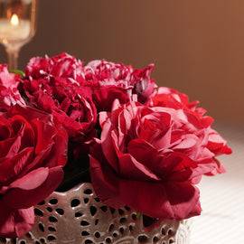 Red Rose Artificial Flower Stem - Single