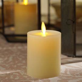 Grey LED Flickering Flame Candle - Small