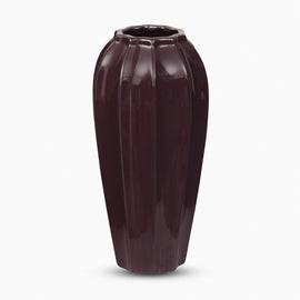 Dark Purple Glazed Ceramic Vase - Large