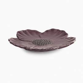 Purple Floral Shaped Ceramic Platter - Medium