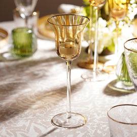Gold Stem Candle Holder with Gold Rim - Small