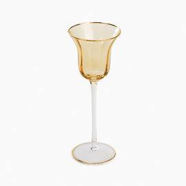 Gold Stem Candle Holder with Gold Rim - Small