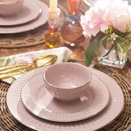 Set of 2 Light Pink Ceramic Side Bowls