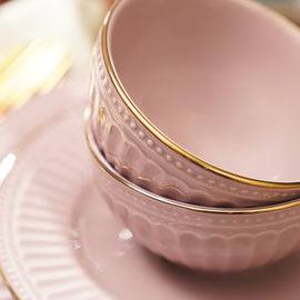 Set of 2 Light Pink Ceramic Side Bowls