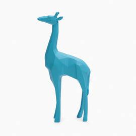 Teal Polyresin Giraffe Figurine - Small