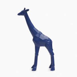 Blue Polyresin Giraffe Figurine - Large