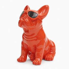 Orange Polyresin Pug Figurine