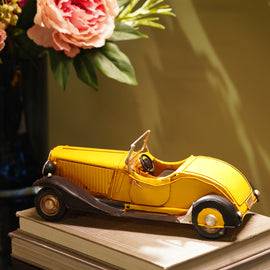Yellow Metal Decorative Vintage Car
