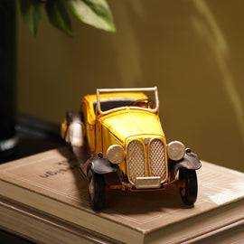 Yellow Metal Decorative Vintage Car