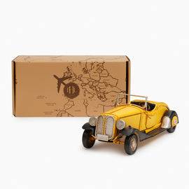 Yellow Metal Decorative Vintage Car