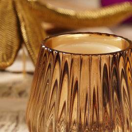 Gold Ribbed Texture Tealight Holder