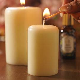 White Lavender & Chamomile Pillar Candle - Small