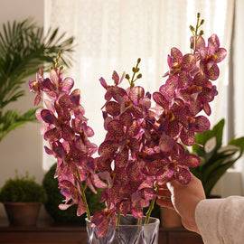 Plum Mokara Artificial Flower Stem - Single