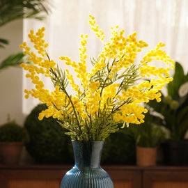 Yellow Mimosa Artificial Flower Stem - Single