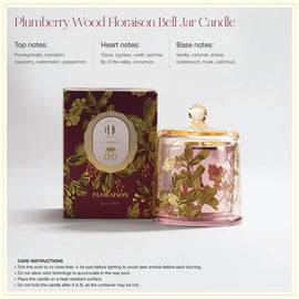 Lilac & Amber Plumberry Wood Floraison Bell Jar Candle