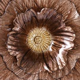 Set of 2 Bronze Gold Flower Shaped Small Bowls