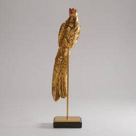Gold Polyresin Bird Figurine