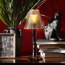 Amber Lamp Shaped Candle Holder