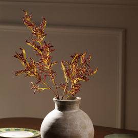 Orange Statice Artficial Flower Stem - Single