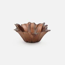 Brown Ombre Flower Shaped Serving Bowl - Small