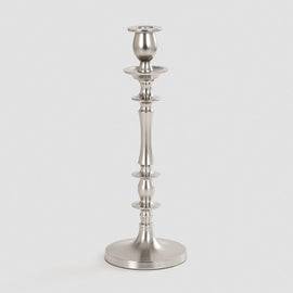 Silver Matt Finish Tall Candle Holder - Large