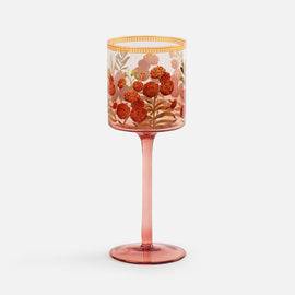 Old Rose & Gold Glass Stem Candle Holder - Large