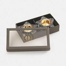 Set of 2 Clear Star Shaped Tealight Holders