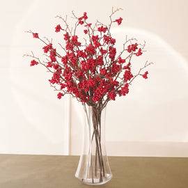 Red Small Artificial Berry Twig - Single