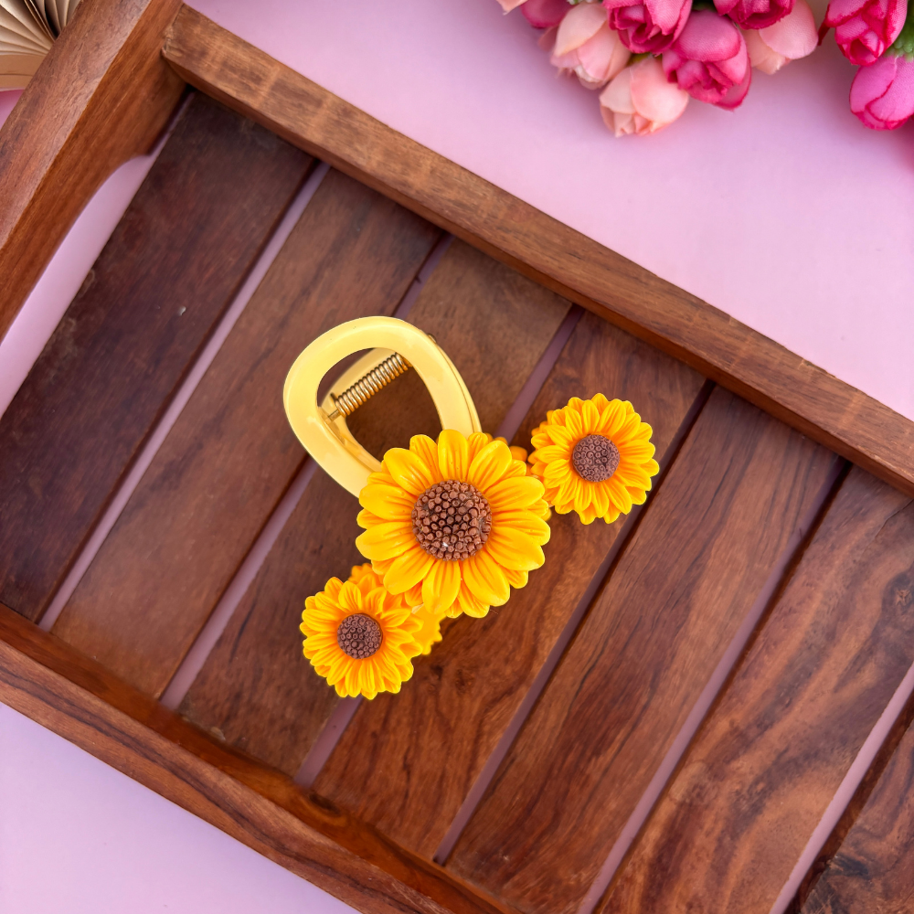Sunflower Loop Hair Claw - Large