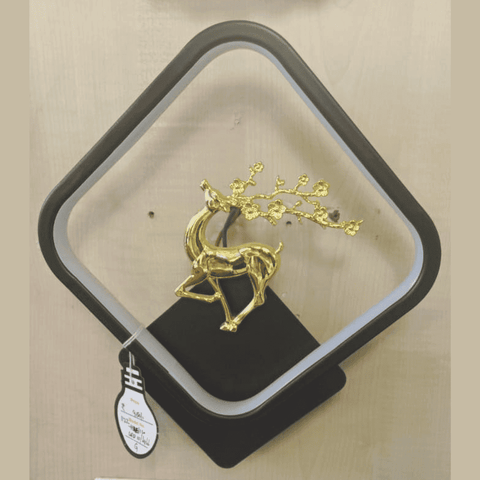 Wall Golden Square Wall Decor Light 3 Color Lighting ( Sq. Decor Light hiran, Cool White) Buy only at ₹1099