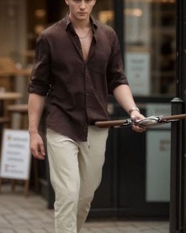 Old Money Brown Shirt Old Money Inspired Classic Men?s Shirt